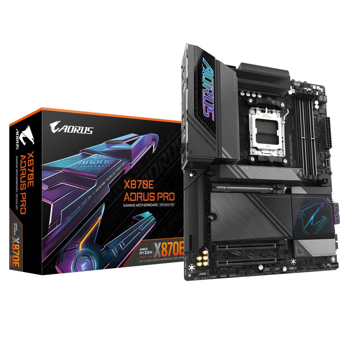 Материнская плата Gigabyte X870E AORUS PRO, AM5, (HDMI), 4xDDR V, ATX