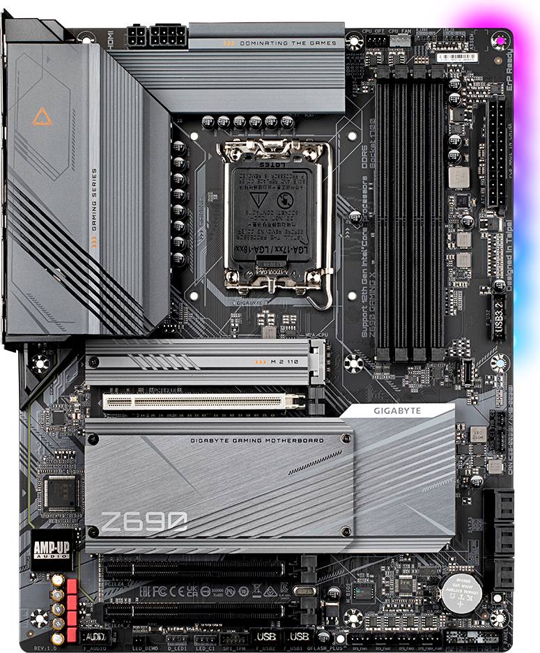 Материнская плата Gigabyte Z690 GAMING X, LGA1700, (HDMI, DP), 4xDDR V, ATX