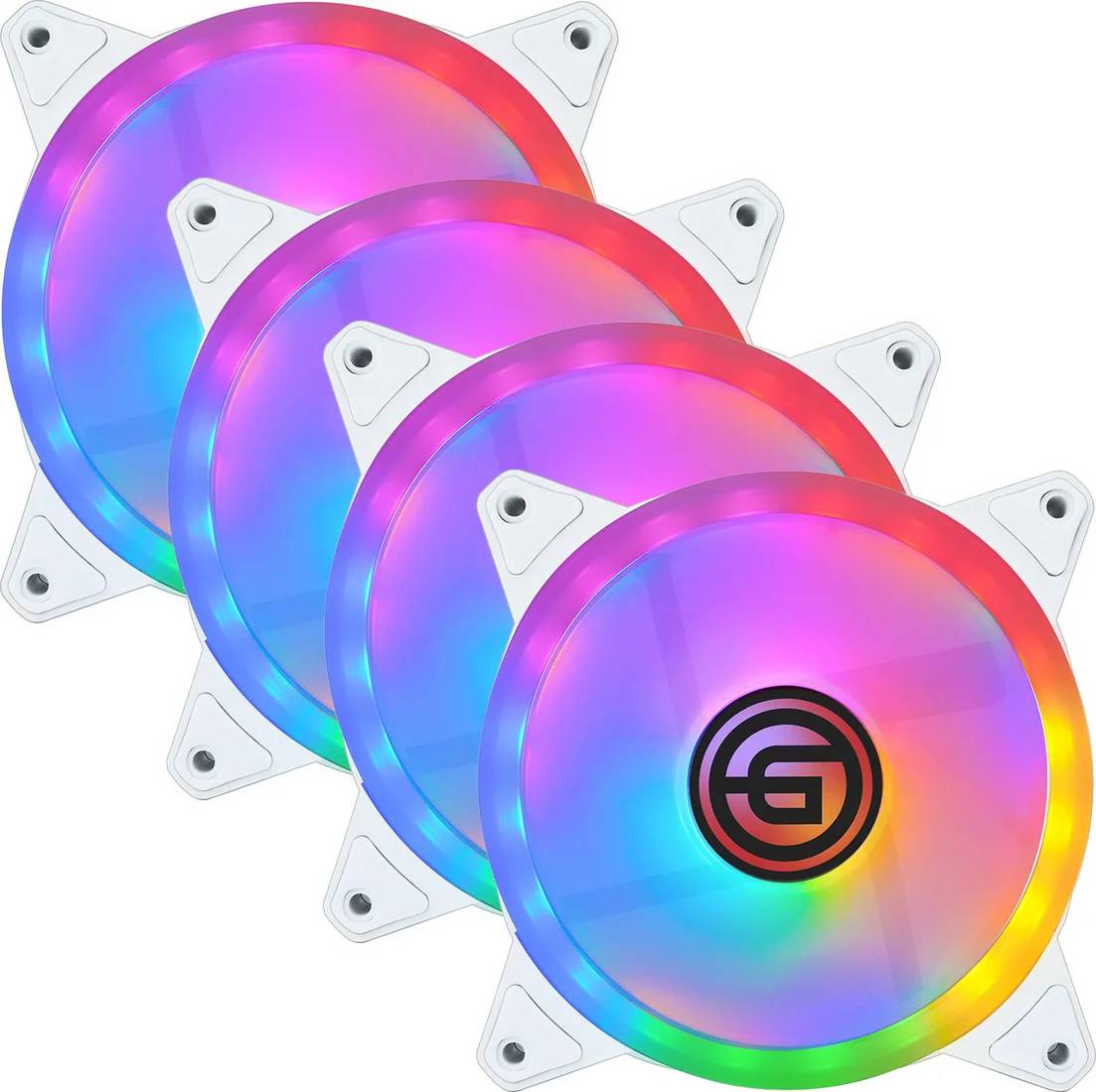 Вентилятор 12x12см Ginzzu 12LW4, 4 шт.