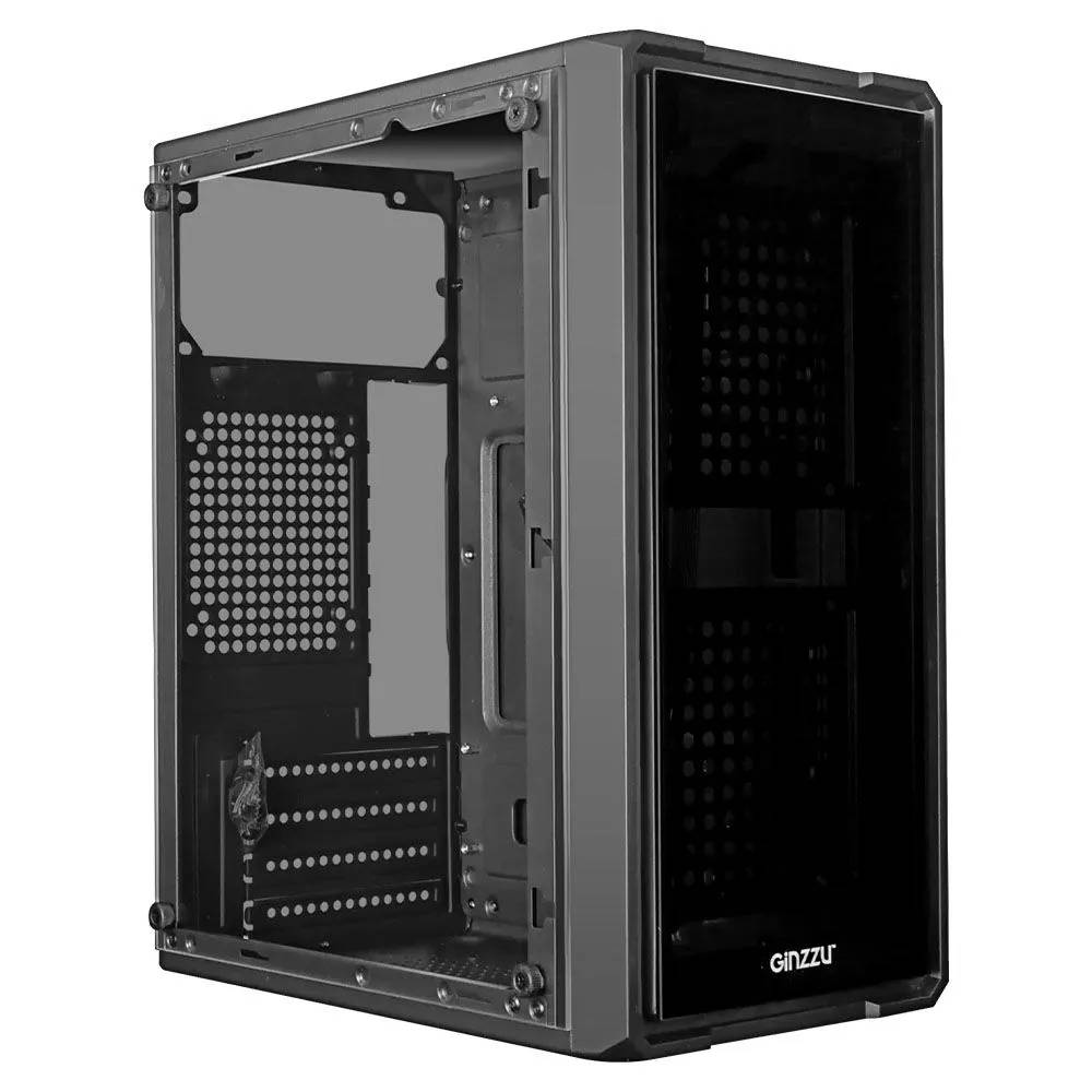 Корпус Ginzzu B175 Black, без БП, mATX