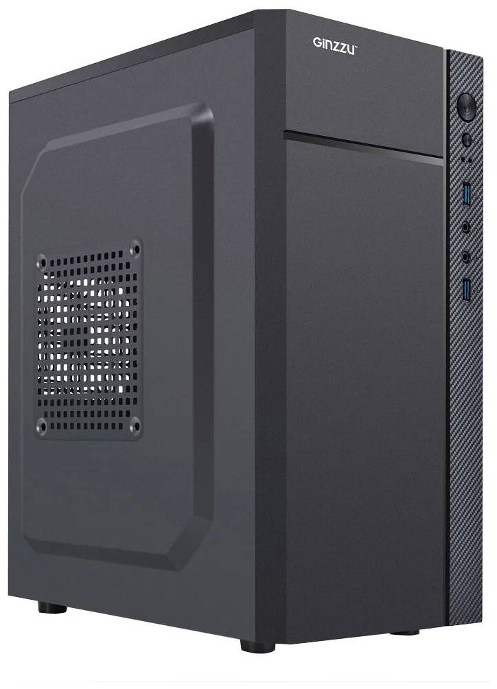 Корпус Ginzzu B250 черный, без БП, mATX