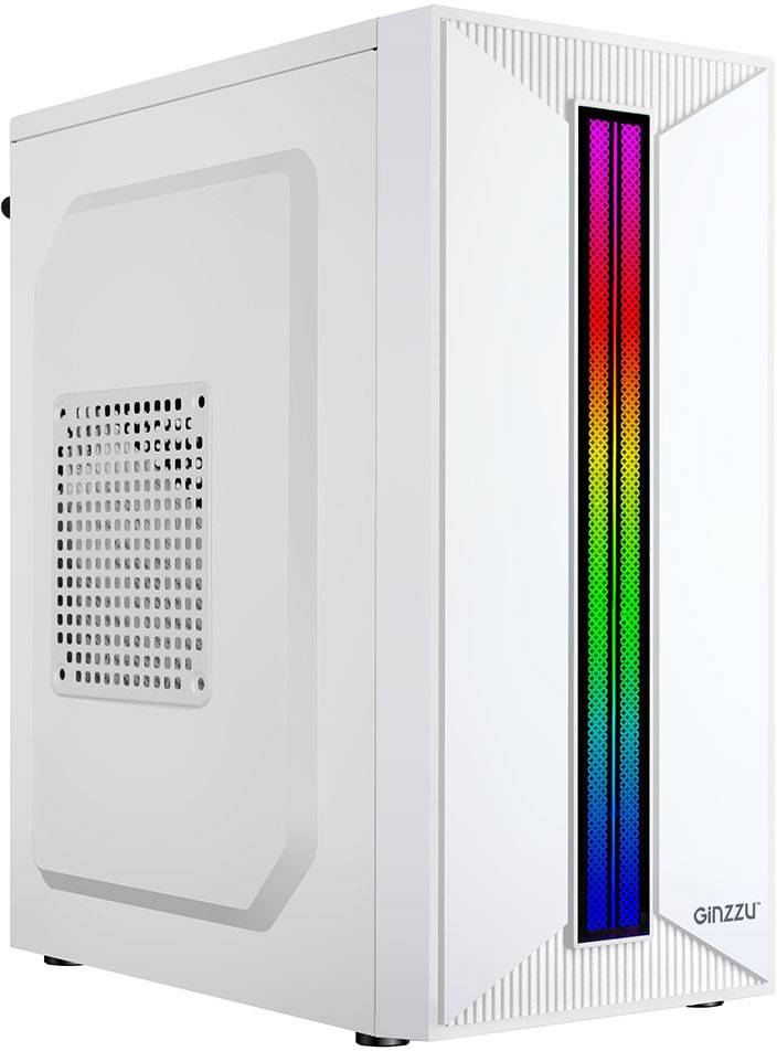 Корпус Ginzzu B380 белый, без БП, mATX