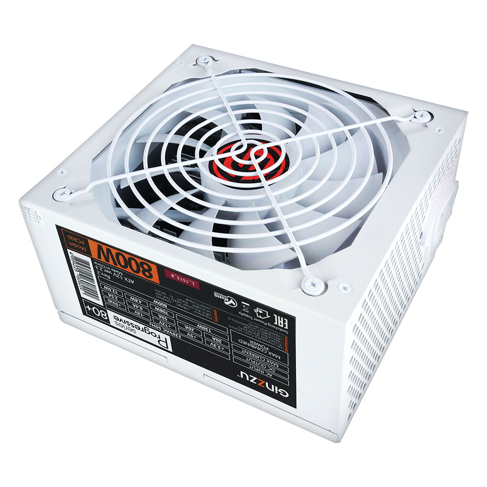 Блок питания 700Вт, Ginzzu CB700 White, ATX