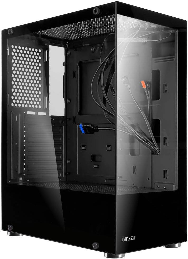 Корпус Ginzzu CL100 черный, без БП, ATX
