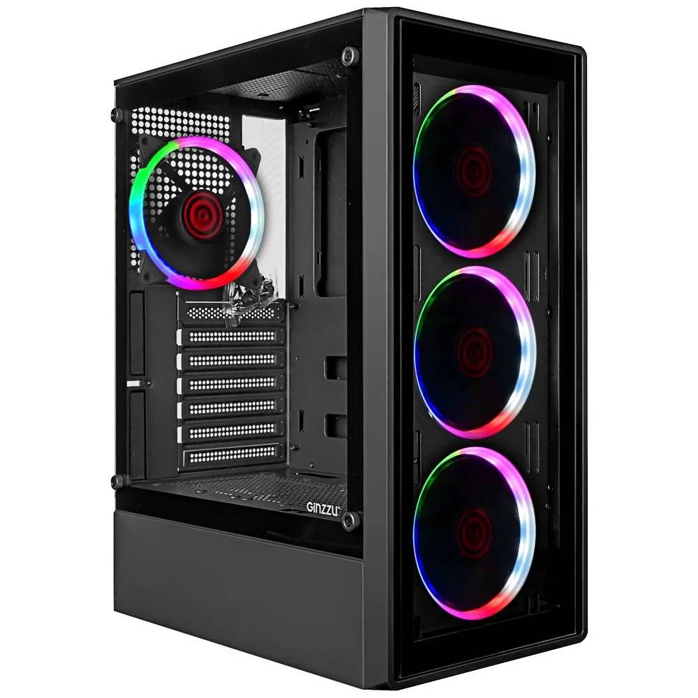 Корпус Ginzzu CL325 Black, без БП, ATX