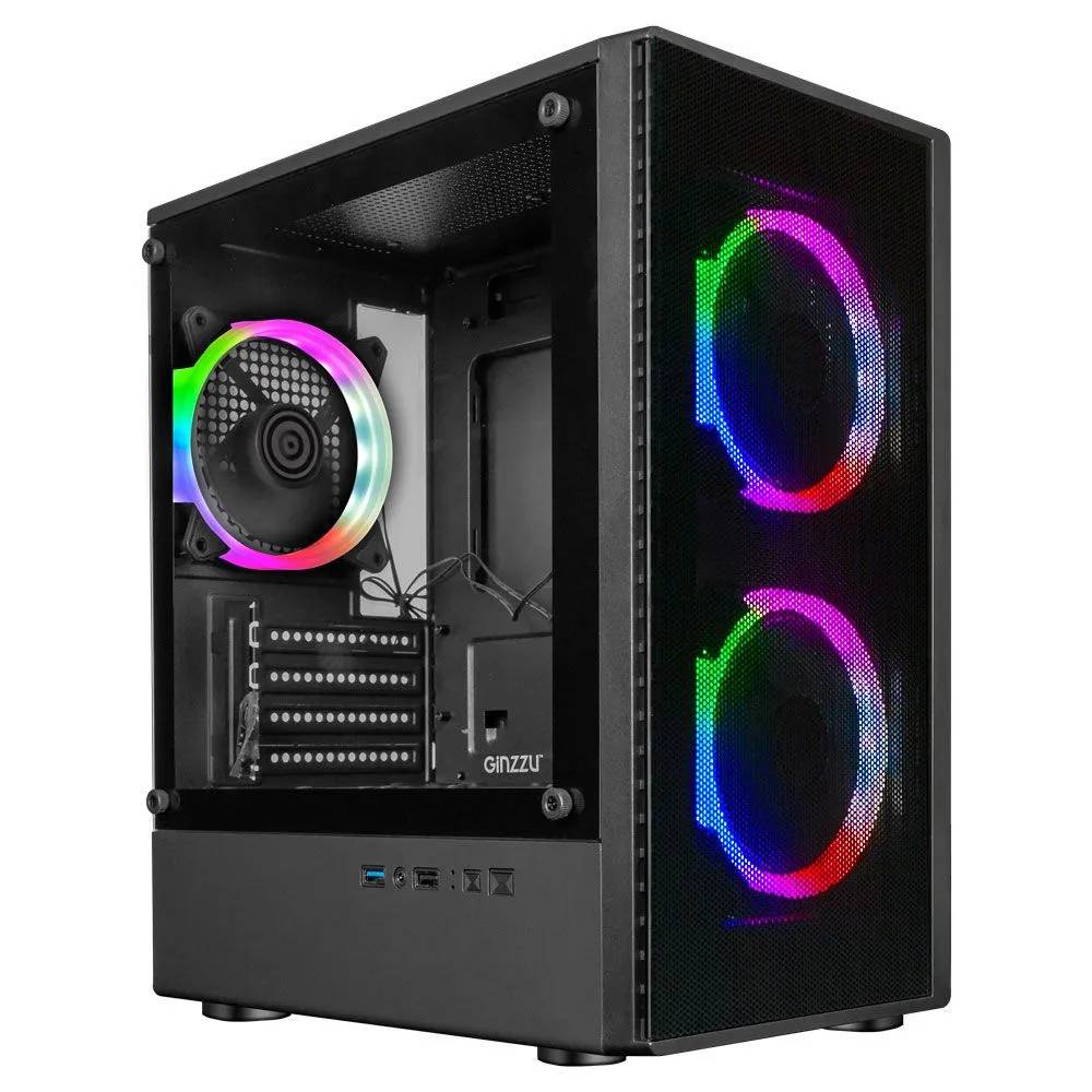 Корпус Ginzzu CL405 Black, без БП, mATX