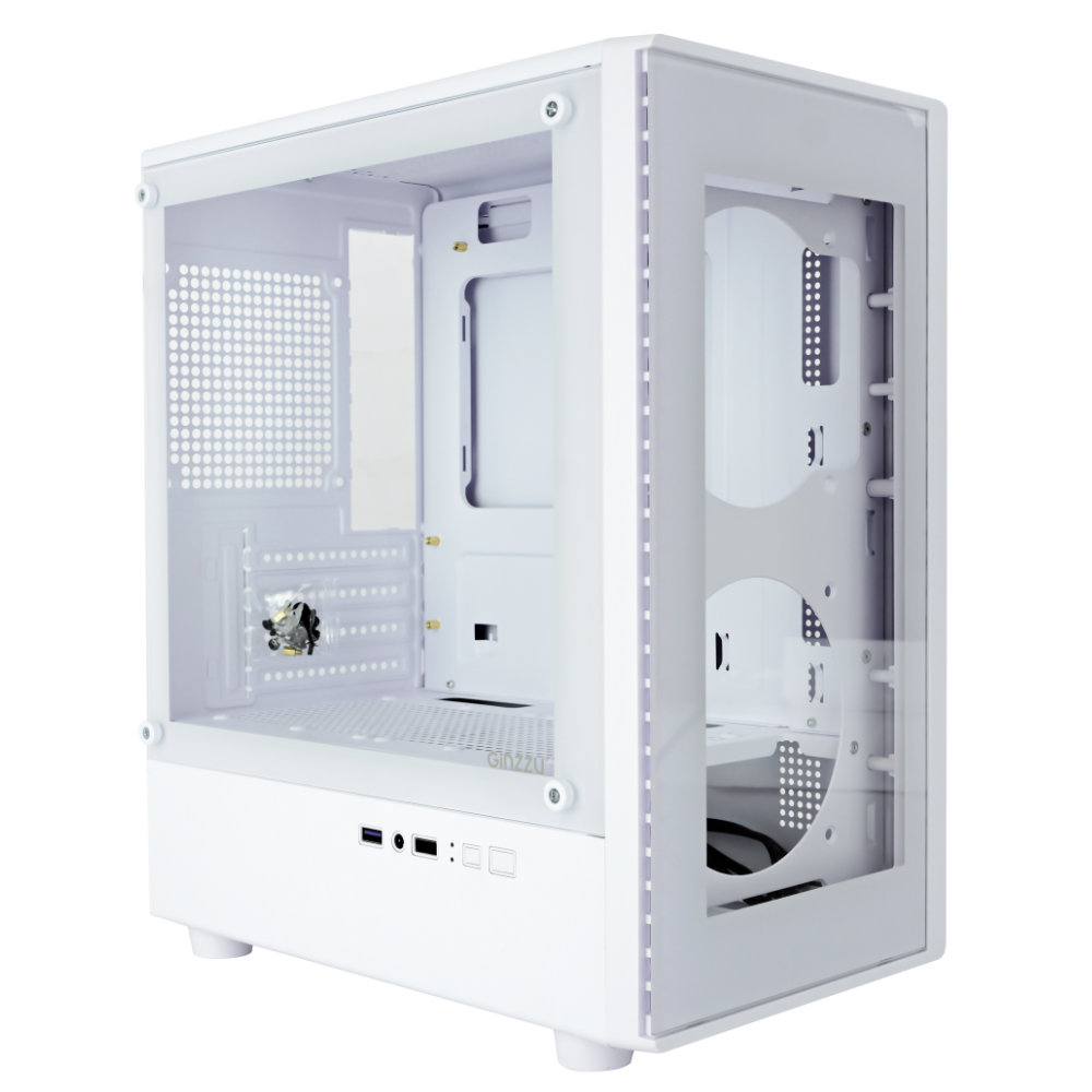 Корпус Ginzzu CL412 White, без БП, mATX