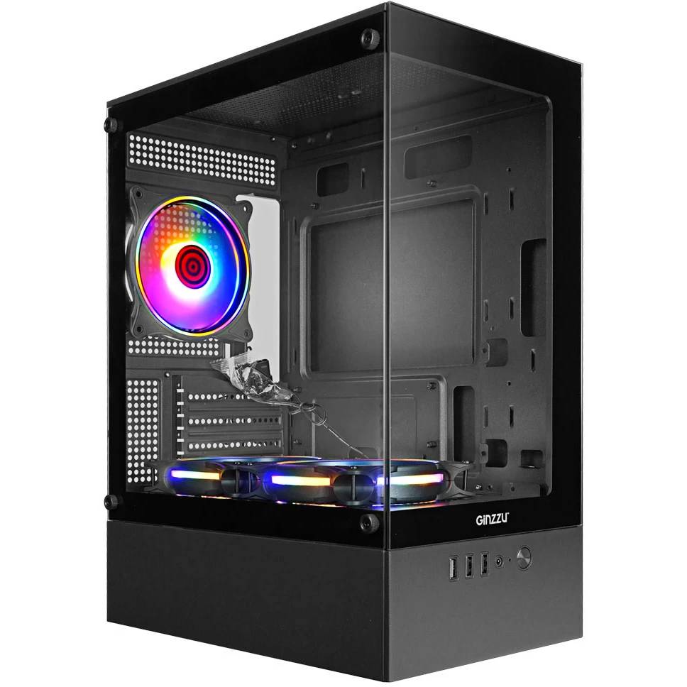 Корпус GINZZU CL475 черный, без БП, mATX