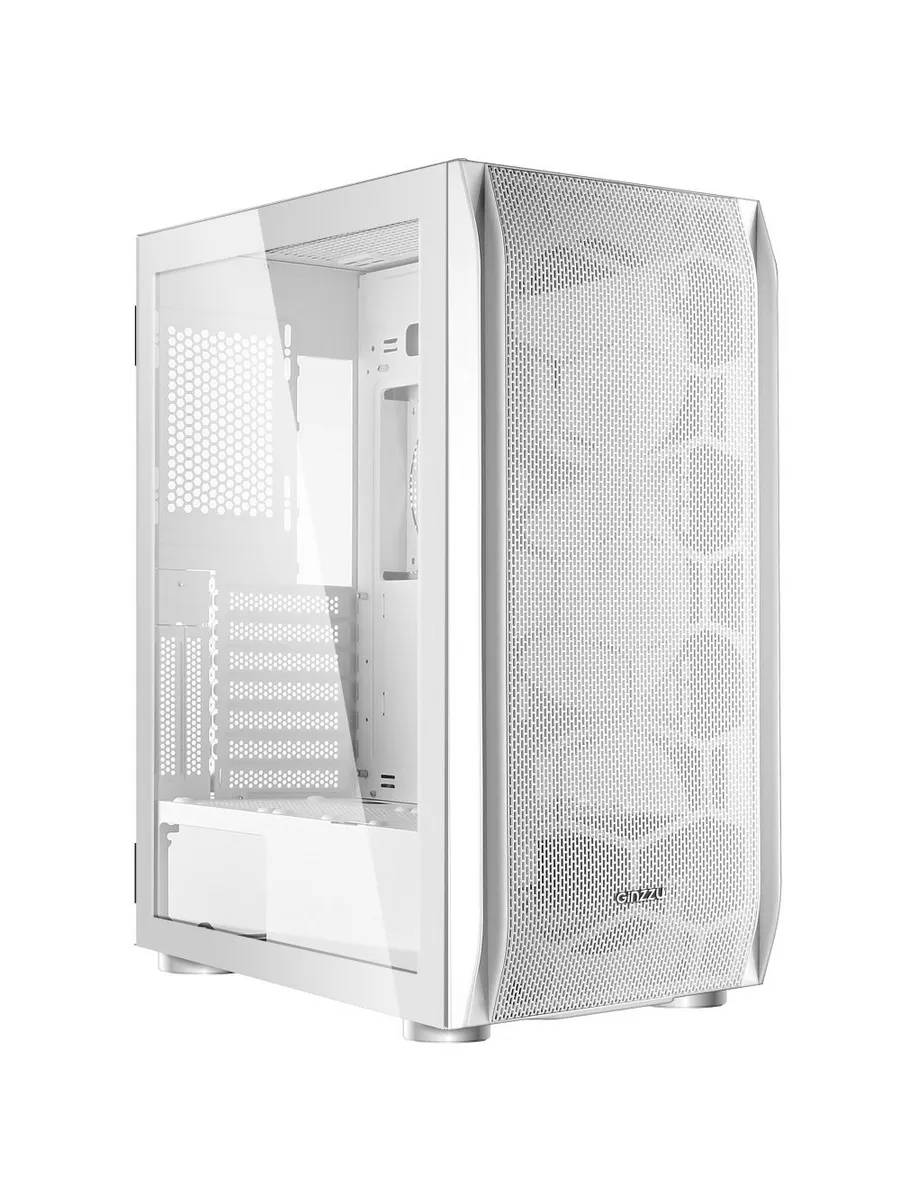 Корпус Ginzzu GL185 White, без БП, ATX