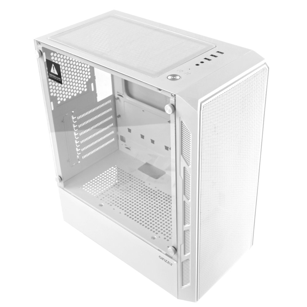Корпус Ginzzu RX130 White, без БП, ATX