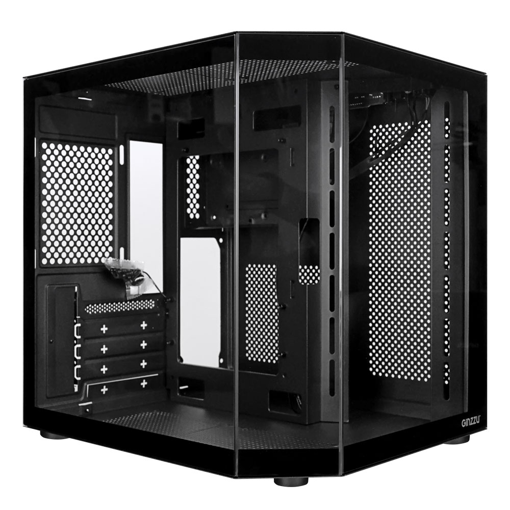 Корпус GINZZU V120 CUBE черный, без БП, mATX