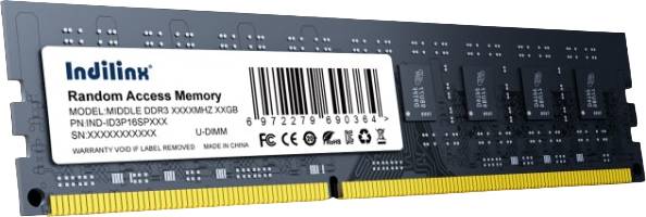 Оперативная память 8Gb Indilinx IND-ID3P16SP08X, DDR III, PC-12800, 1600MHz, 1.5V