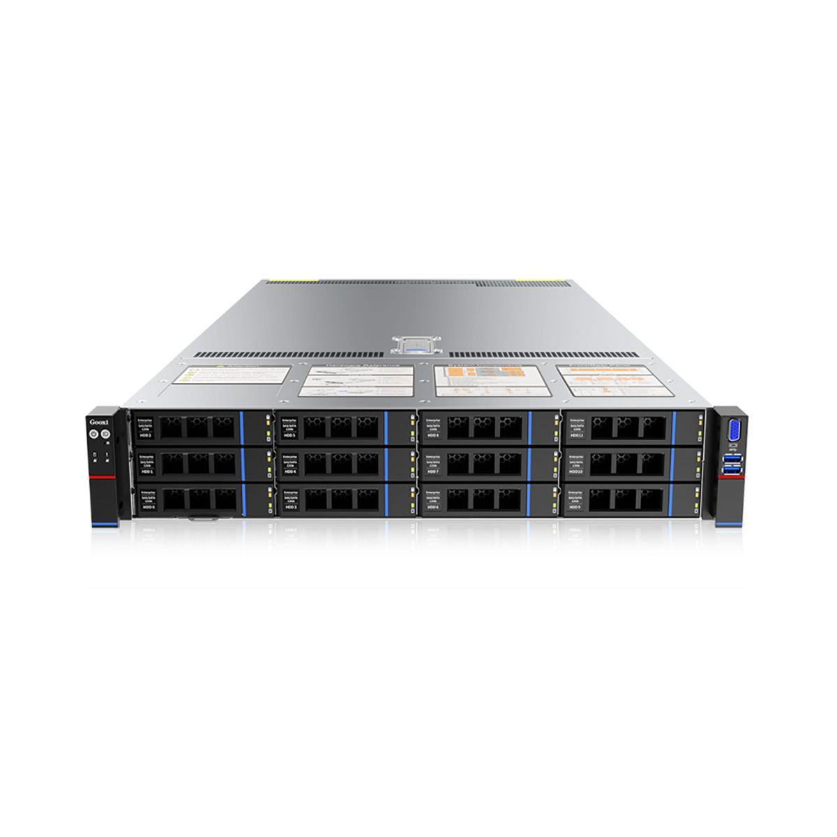 Серверная платформа Gooxi SL201-D12R-NV-G4 (SL201-D12R-NV-G4) 2xLGA4677, C741, 32xDDR V ECC, 14x2.5"/12x3.5", 800Вт HS, 2U