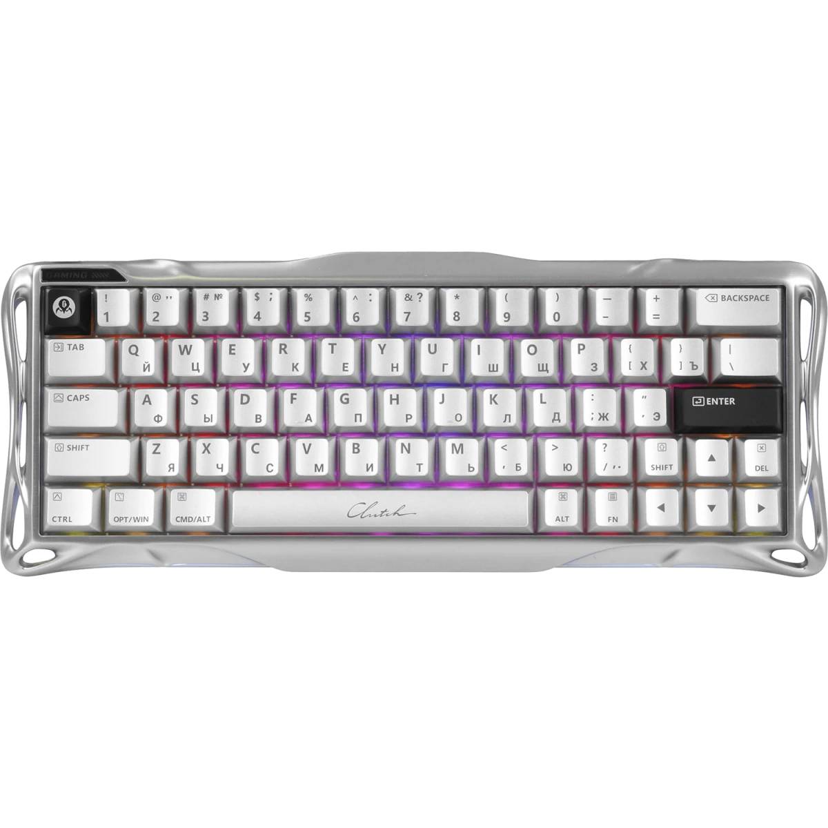 Клавиатура Gravastar Mercury V60 Pro XTAL Silver (6972448924979), серебристый