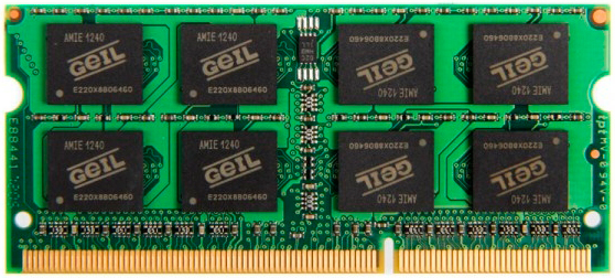 Оперативная память для ноутбука 8Gb GeiL GS38GB1600C11S, SODIMM DDR III, PC-12800, 1600MHz, 1.5V