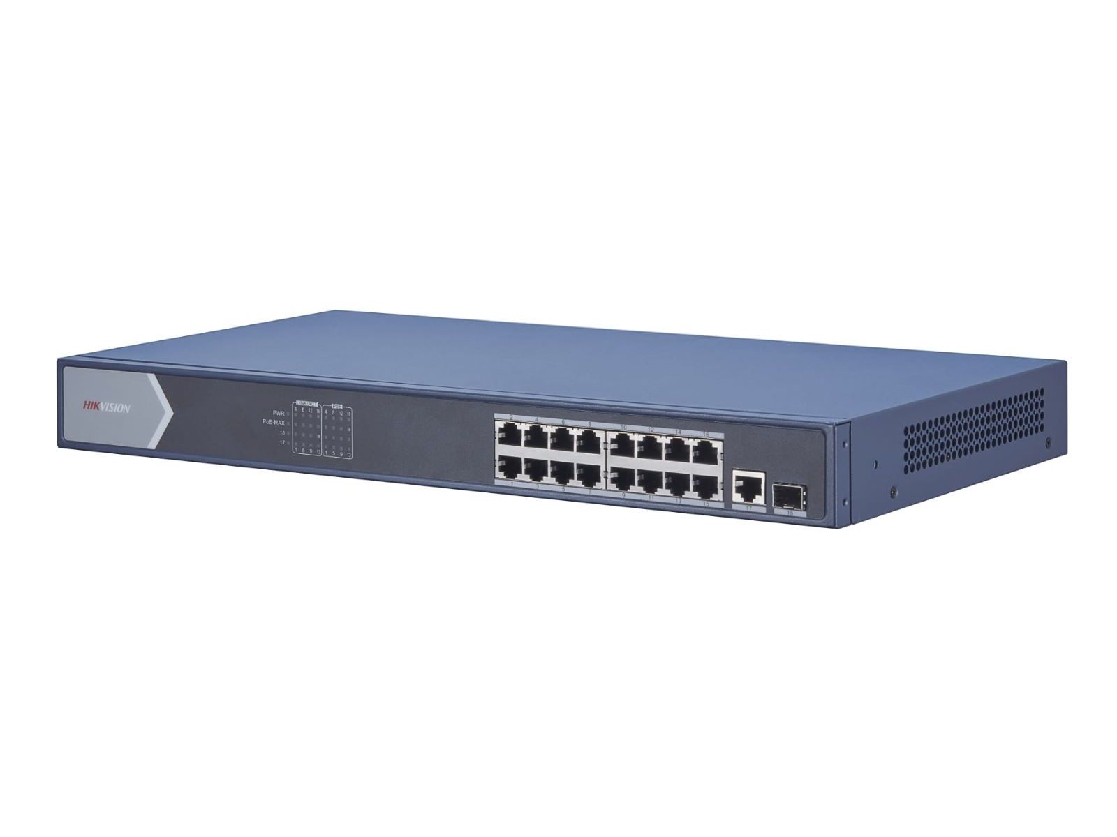 Коммутатор Hikvision DS-3E0520HP-E, 18xLAN 1Gbps, 2xSFP, PoE+