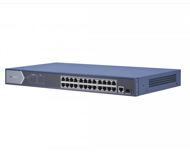 Коммутатор Hikvision DS-3E0526P-E/M, 24xLAN 1Gbps, 2xSFP, PoE