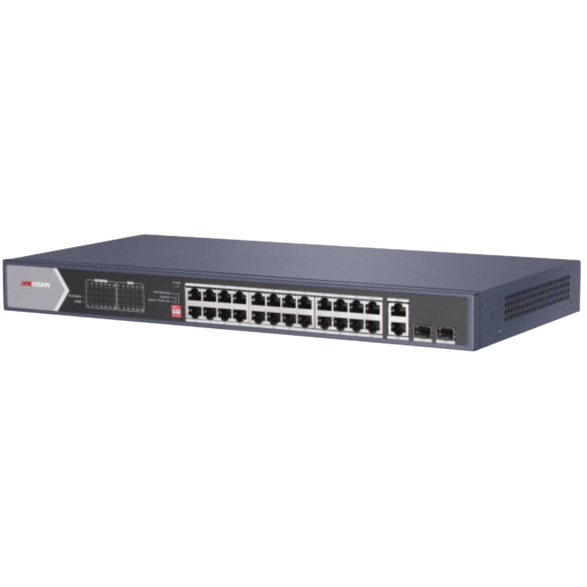 Коммутатор Hikvision DS-3E0528HP-E, 28xLAN 1Gbps, 2xSFP, PoE