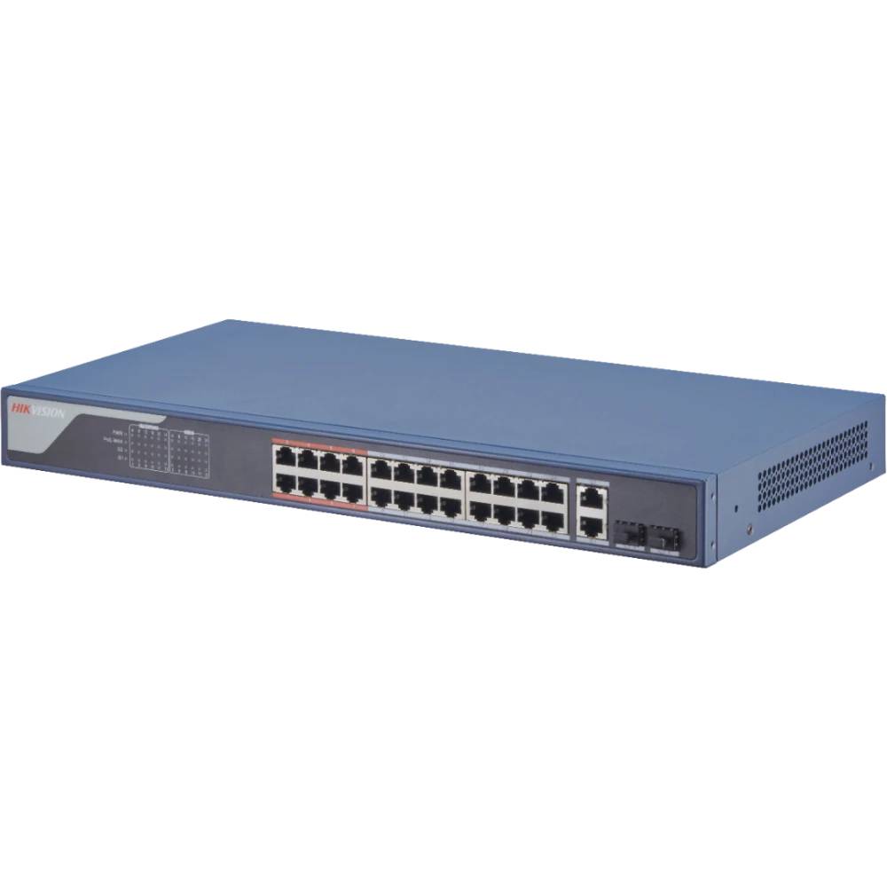 Коммутатор Hikvision DS-3T0306P, 4xLAN 100Mbps, 2xSFP, PoE+