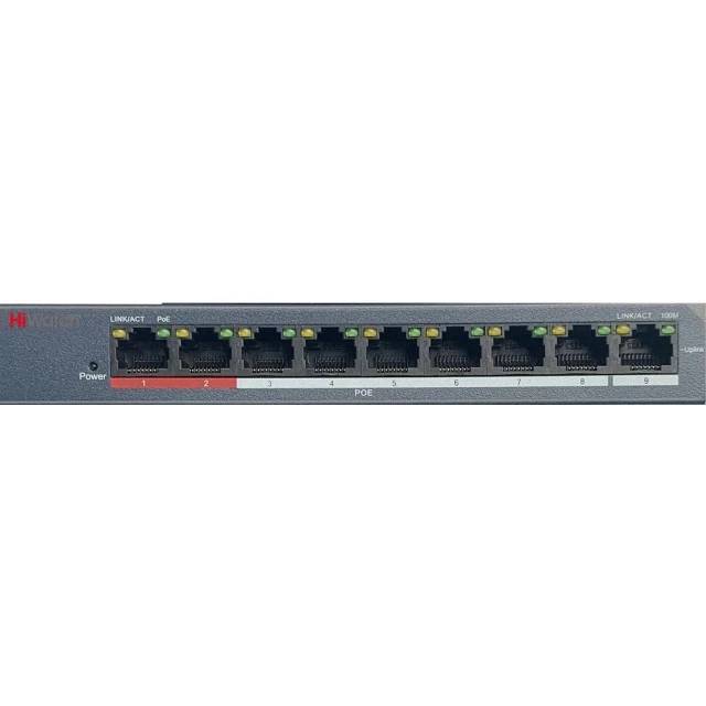 Коммутатор HiWatch DS-S908P(B), 9xLAN 100Mbps, PoE