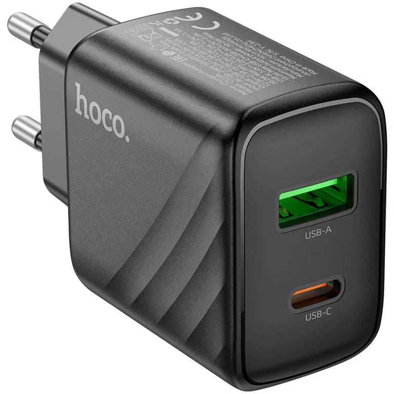 СЗУ HOCO CS23A (6942007609944), черный, USB, USB Type-C