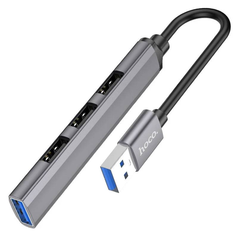 Разветвитель USB HOCO HB26, серый