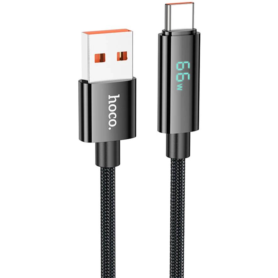 Кабель USB A (M) - USB2.0 Type-C (M), 1.2м, Hoco U125 (6942007611916), черный