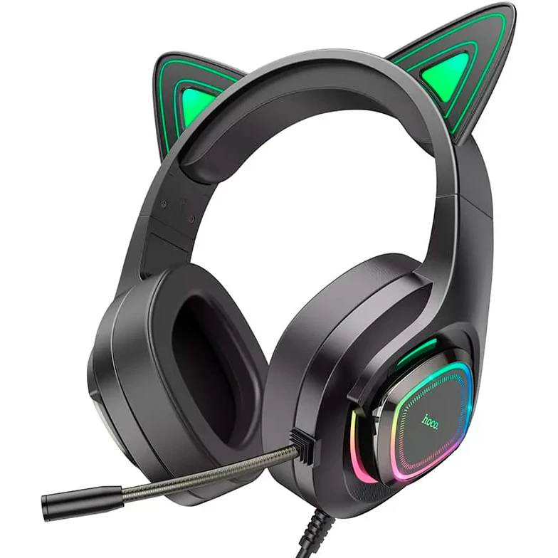 Гарнитура Hoco W107 Cute cat, черный