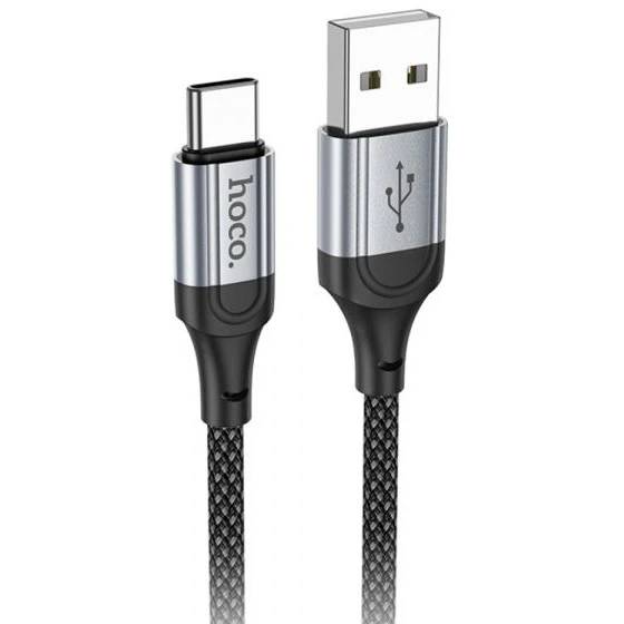 Кабель USB2.0 (M) - USB2.0 Type-C (M), 1м, Hoco X102, черный
