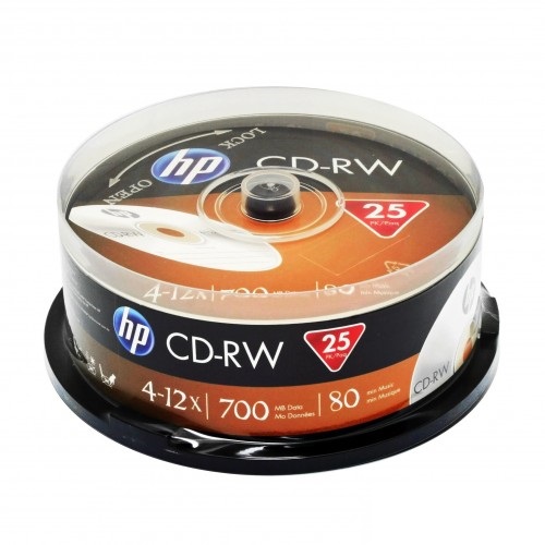 CD-RW disk 12x/700Mb HP CakeBox 25шт 69313