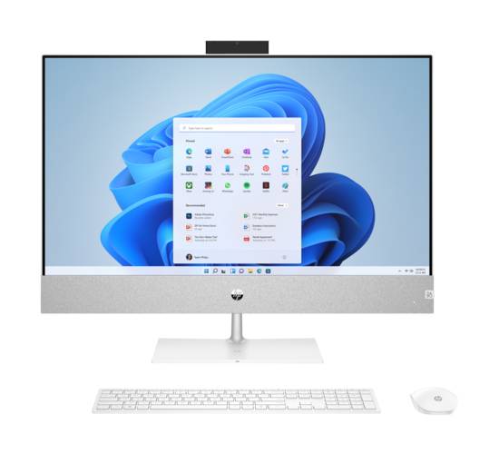 Моноблок HP Pavilion 27-ca2020ny (8G4H9EA), 27", Core i7 13700T/ 16Gb/ 512SSD/ RTX 3050 4GB/ Silver