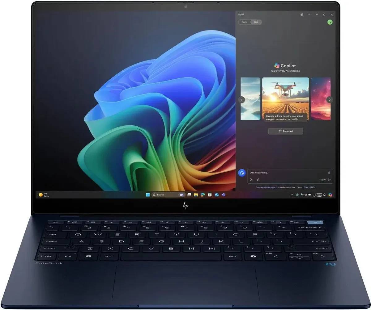 Ноутбук HP EliteBook Ultra G1q8 (9M4E3AT), 14" IPS, Snapdragon X Elite X1E-78-100/ 32Gb/ 1TBSSD/ W11/ Blue