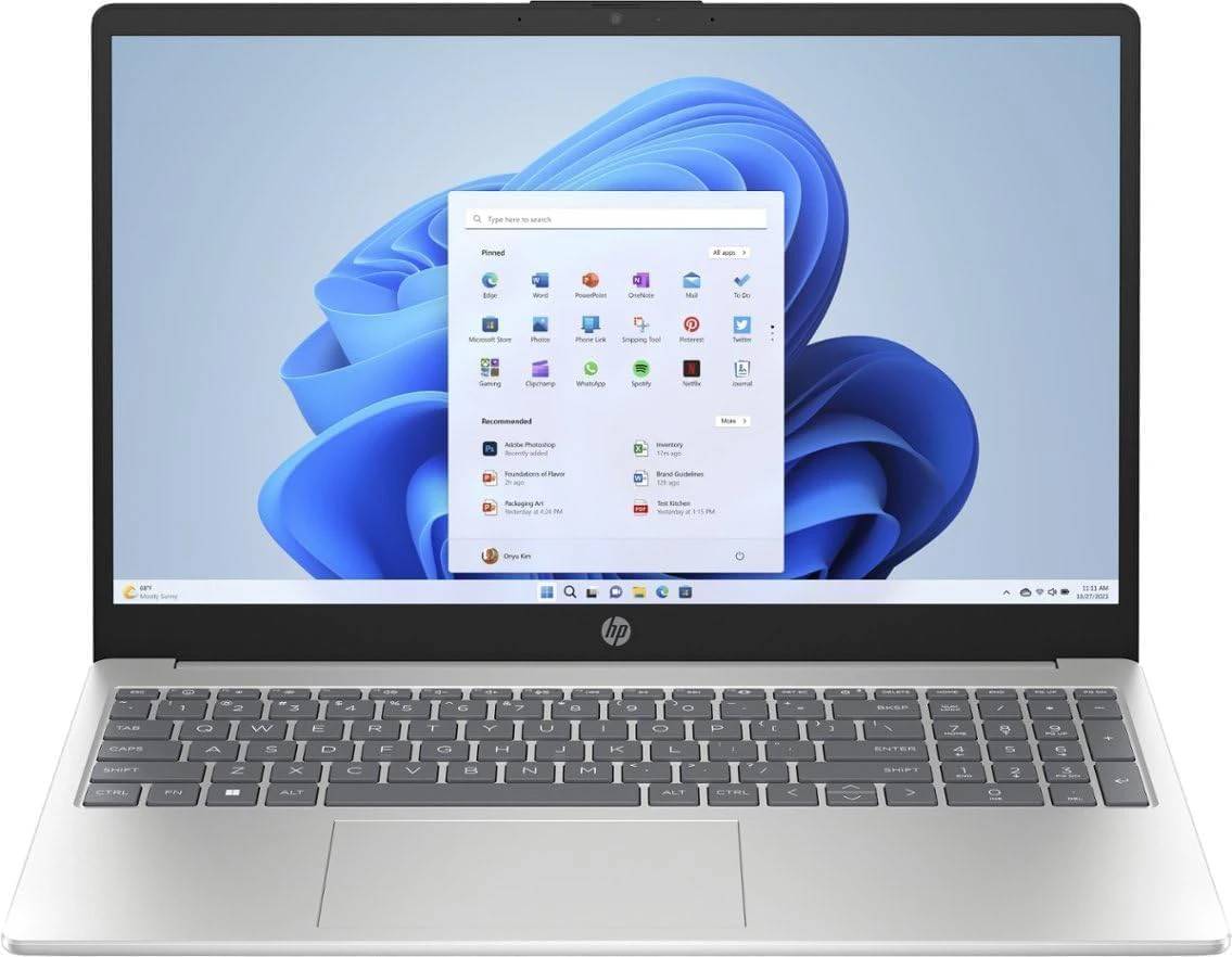 Ноутбук HP Laptop 15 15-fc0024ny (B8AX0EA), 15.6" IPS, Ryzen 7 7730U/ 16Gb/ 512SSD/ Silver