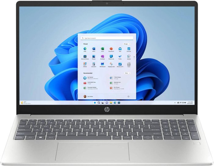 Ноутбук HP 15-fd0215dx (C0CN6UA), 15.6" IPS, Core 5 120U/ 16Gb/ 512SSD/ W11/ Silver
