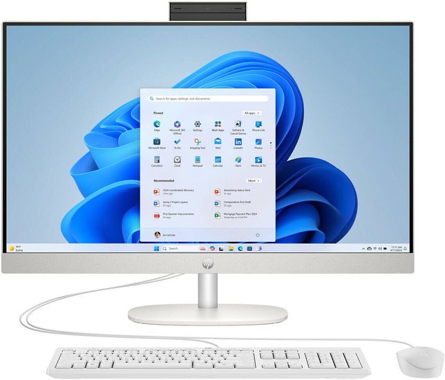 Моноблок HP 27-cr2043nh (D30C6EA+8GB), 27" IPS, Core Ultra 5 225U/ 16Gb/ 512SSD/ White