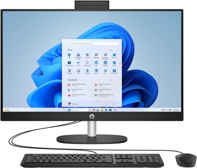 Моноблок HP 27-cr2044nh (D30C7EA+8GB), 27" IPS, Core Ultra 5 225U/ 16Gb/ 512SSD/ Black