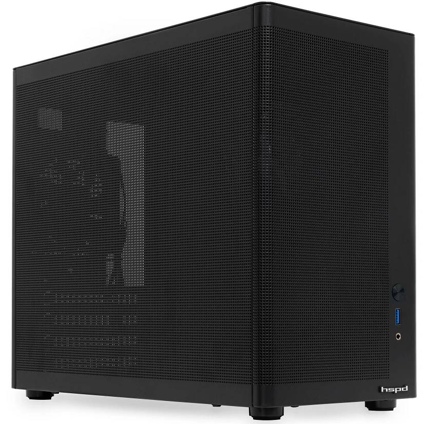 Корпус HSPD M210 M210-MBK Black, без БП, mATX