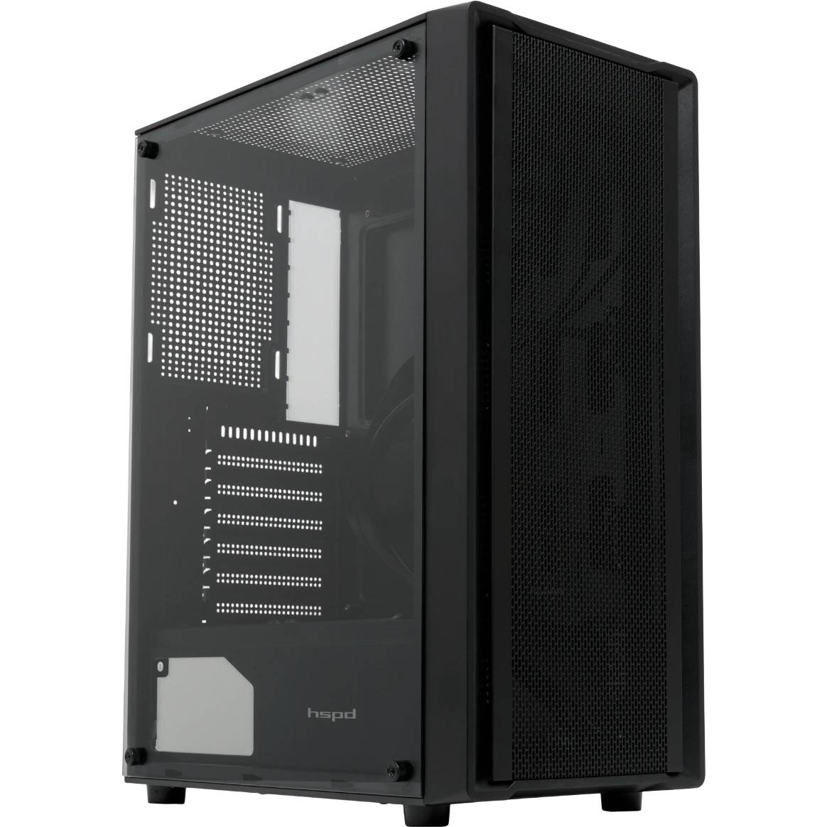 Корпус HSPD M530-TGBK Black, без БП, ATX