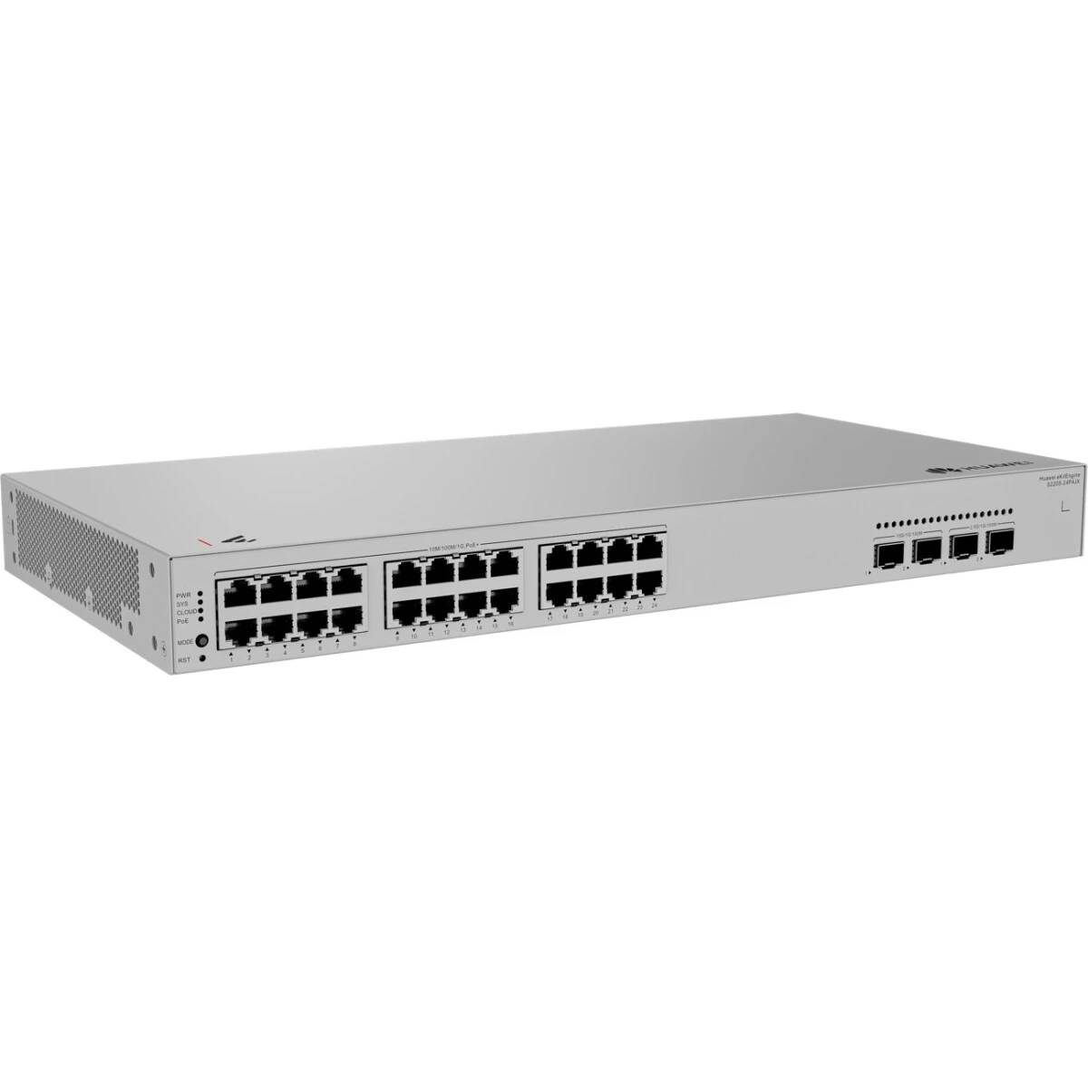 Коммутатор Huawei S220S-24P4JX, 24xLAN 1Gbps, 2xSFP, 2xSFP+, PoE