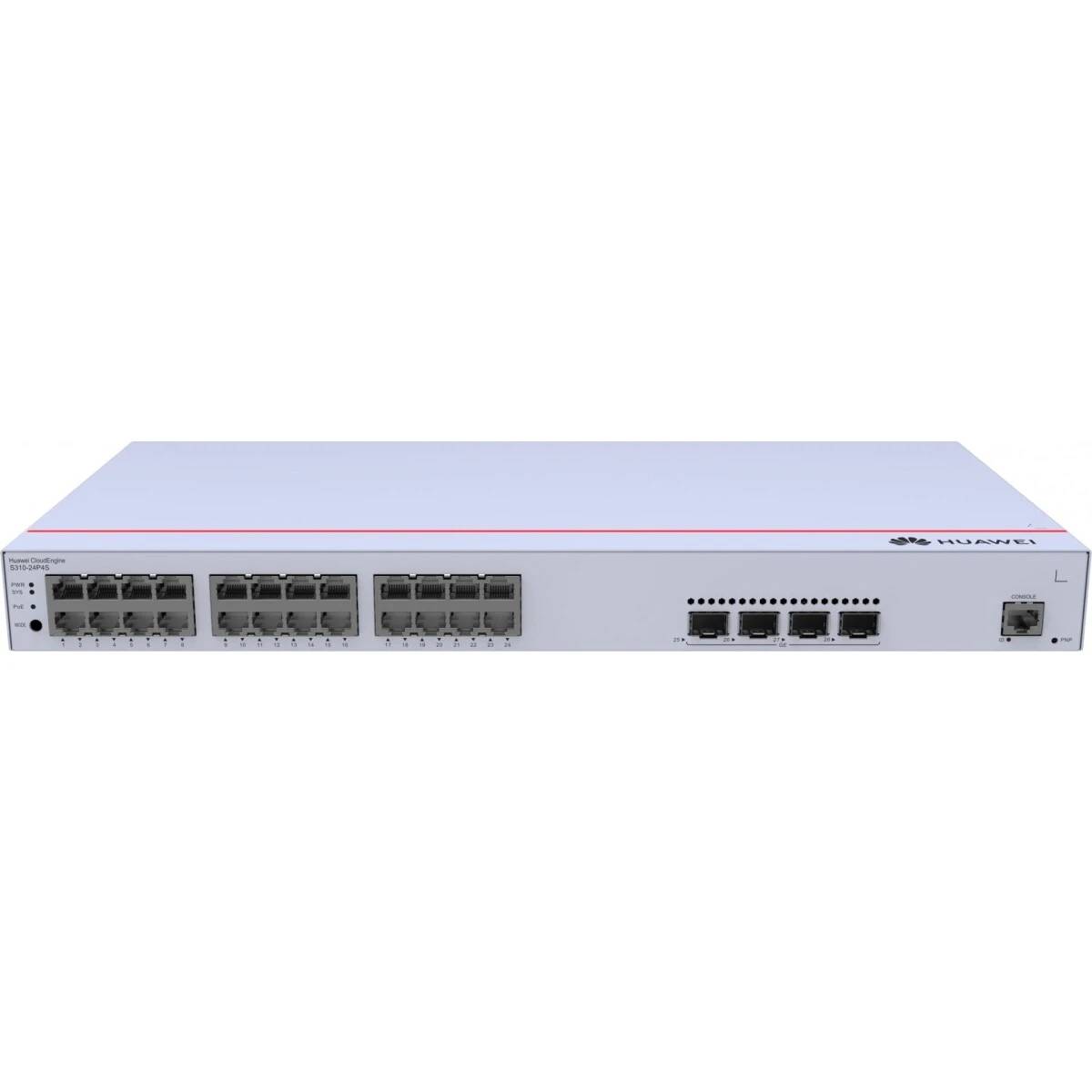 Коммутатор Huawei S310-24P4S, 24xLAN 1Gbps, 4xSFP, PoE
