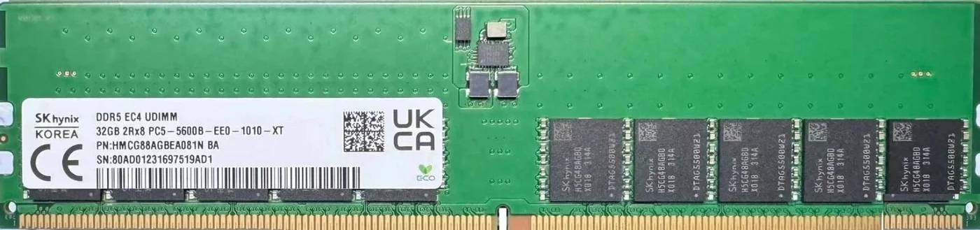 Серверная оперативная память 32GB Hynix (HMCG88AGBEA081N), DDR V, PC-44800, 5600MHz ECC Reg