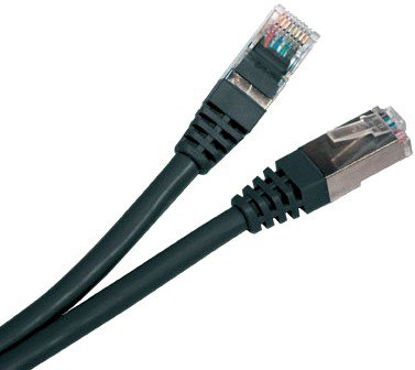 Патч-корд 5м, F/UTP cat.5e, Hyperline PC-LPM-STP-RJ45-RJ45-C5e-5M-LSZH-BK, черный