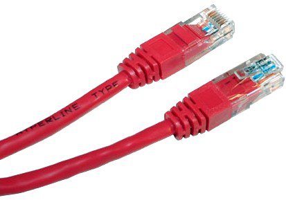 Патч-корд 5м, UTP cat.5e, Hyperline PC-LPM-UTP-RJ45-RJ45-C5e-5M-LSZH-RD, красный