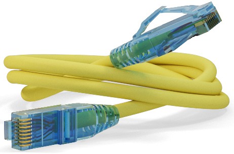 Патч-корд 1м, UTP cat.6, Hyperline PC-LPM-UTP-RJ45-RJ45-C6-1M-LSZH-YL, желтый