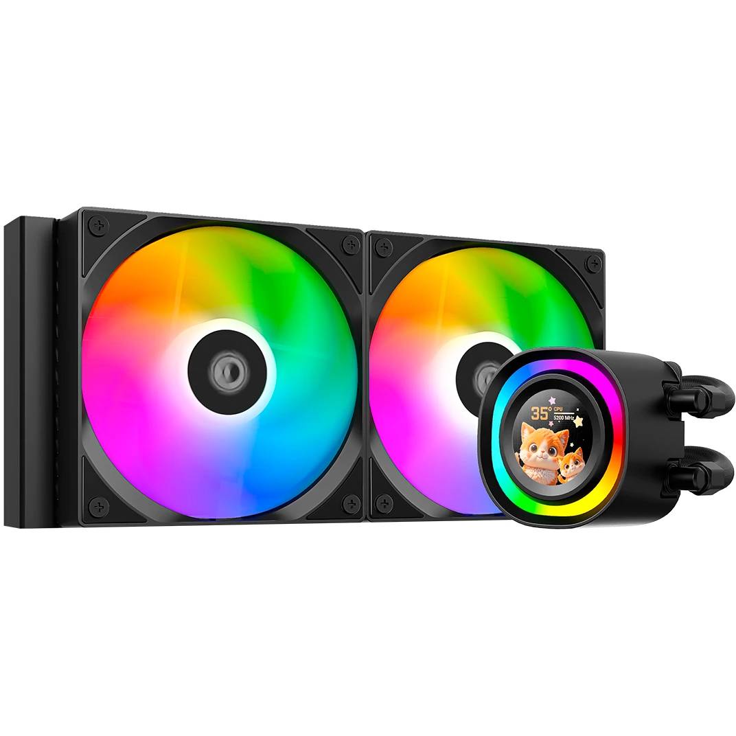 Жидкостное охлаждение ID-Cooling FX240 LCD Black, 300W (LGA1700 Ready)