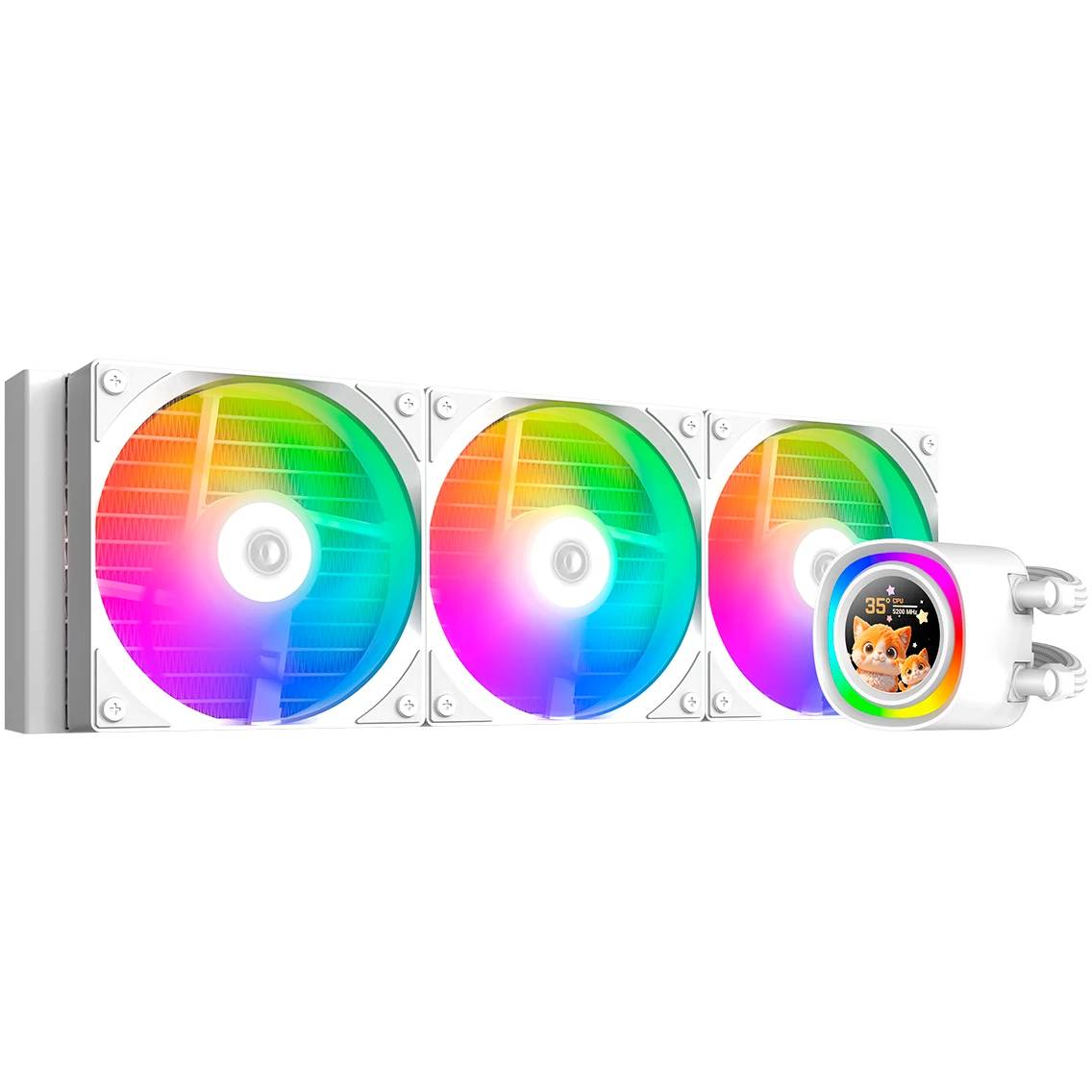 Жидкостное охлаждение ID-Cooling FX360 LCD WHITE, 350W (LGA1700 Ready)