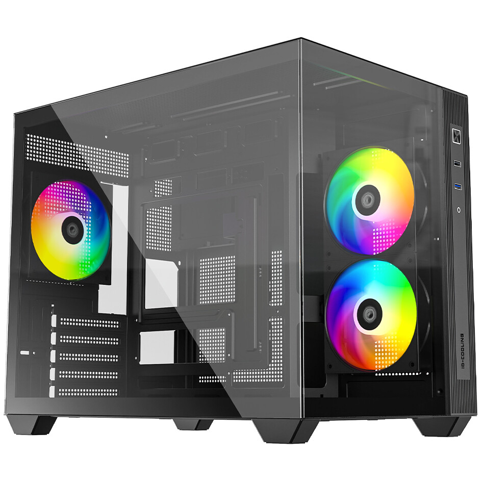 Корпус ID-Cooling VIEW 500 ARGB Black, без БП, mATX