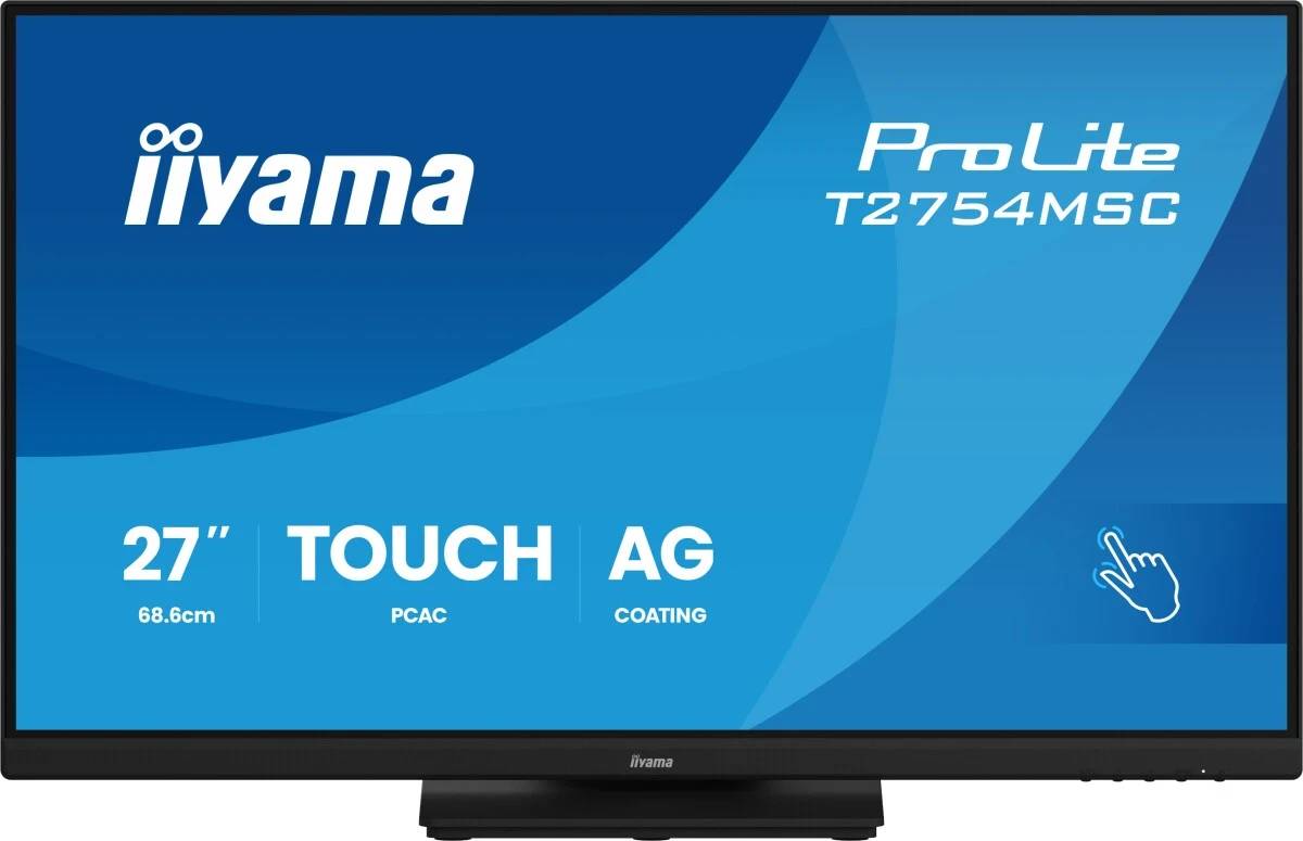 Монитор 27" Iiyama ProLite T2754MSC-B2AG, 1920x1080, IPS Touch, 75Hz, Speakers (VGA, HDMI)