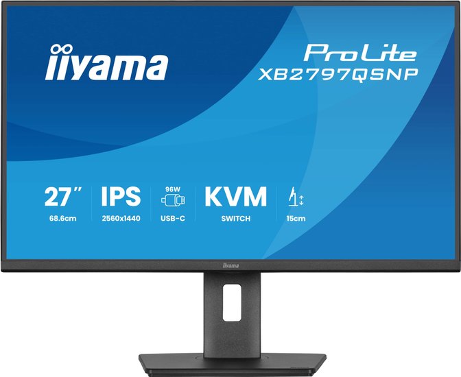 Монитор 27" Iiyama ProLite XB2797QSNP-B1, 2560x1440, IPS, 75Hz, Speakers (2xDP, HDMI)