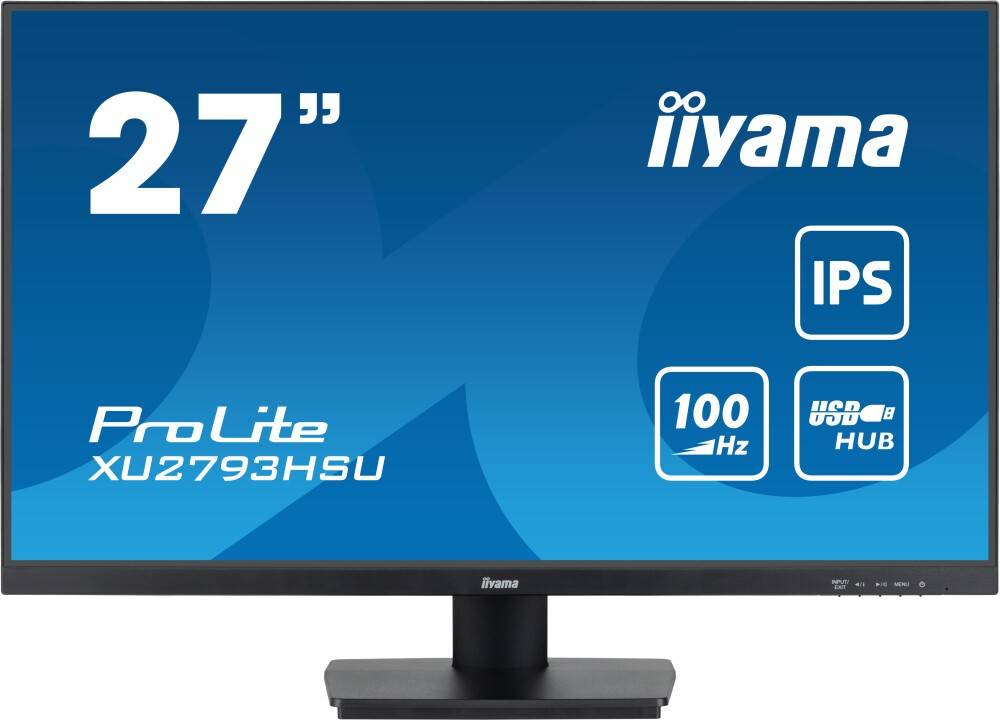 Монитор 27" Iiyama XU2793HSU-B6, 1920x1080, IPS, 100Hz, Speakers (HDMI, DP)